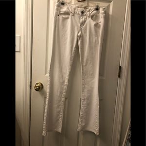 American Eagle, white jeans, flare